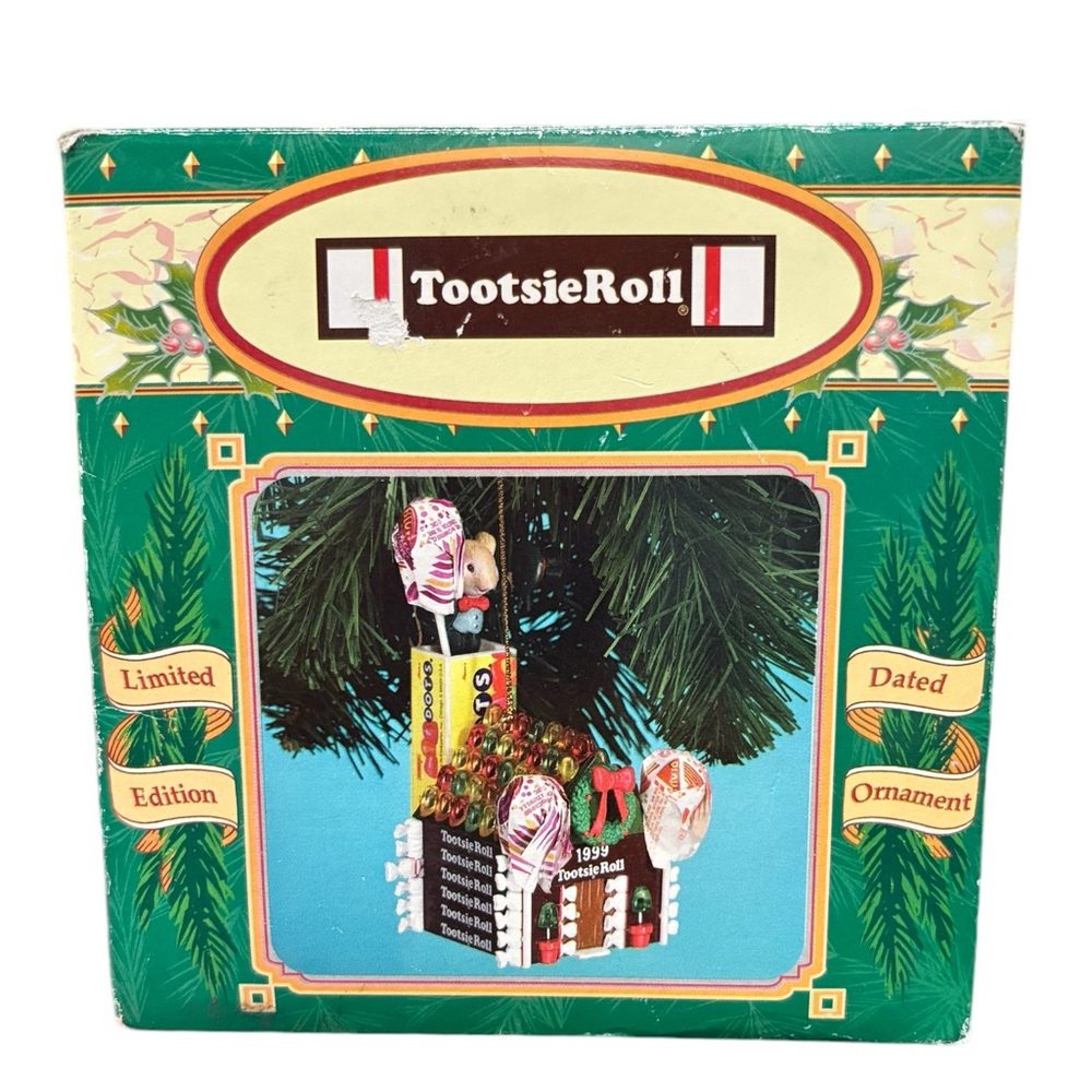 Vintage Enesco Christmas Ornament Tootsie Roll Dots & Blow Pops Limited Edition
